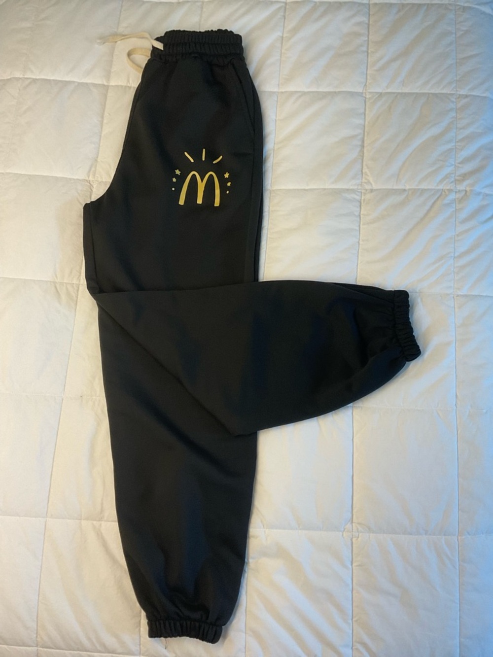McDonald's Black Sweatpants with Yellow Arch Logo Youth Size 14-16
